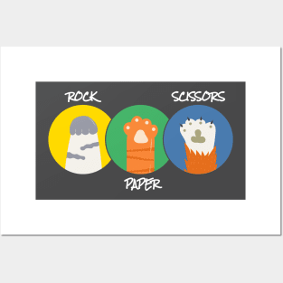 Rock Paper Scissors - Cat Color NYS Posters and Art